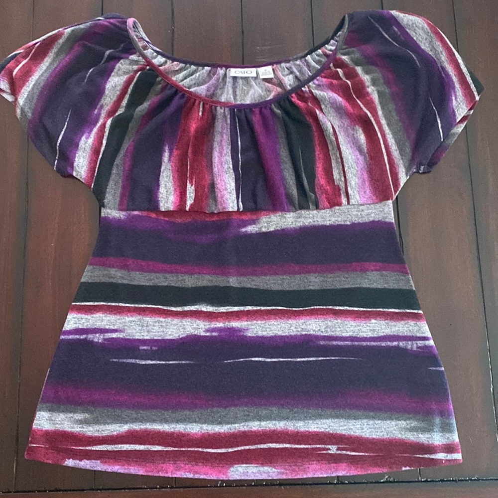 Cato Multicolor Striped Top